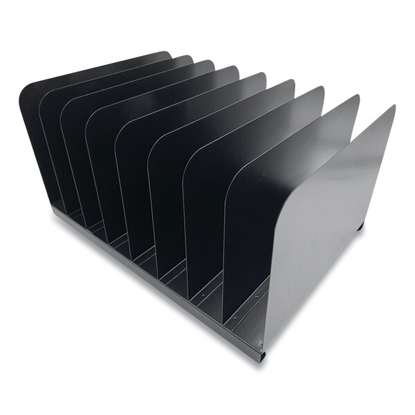 Huron Steel Vertical File Organizer, 8 Sect, Letter, 11 x 15 x 7.75, Black HASZ0146